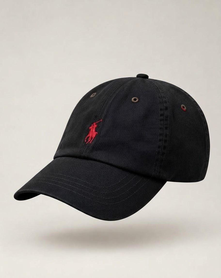Polo Ralph Lauren Chino Ball Cap – Polo Black/RL Red