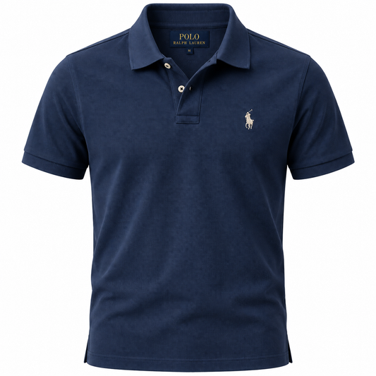 Classic Navy Piqué Polo Shirt