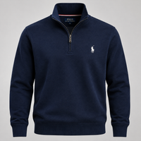 Classic Navy Quarter-Zip Sweater