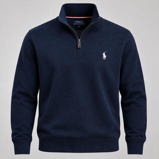 Classic Navy Quarter-Zip Sweater