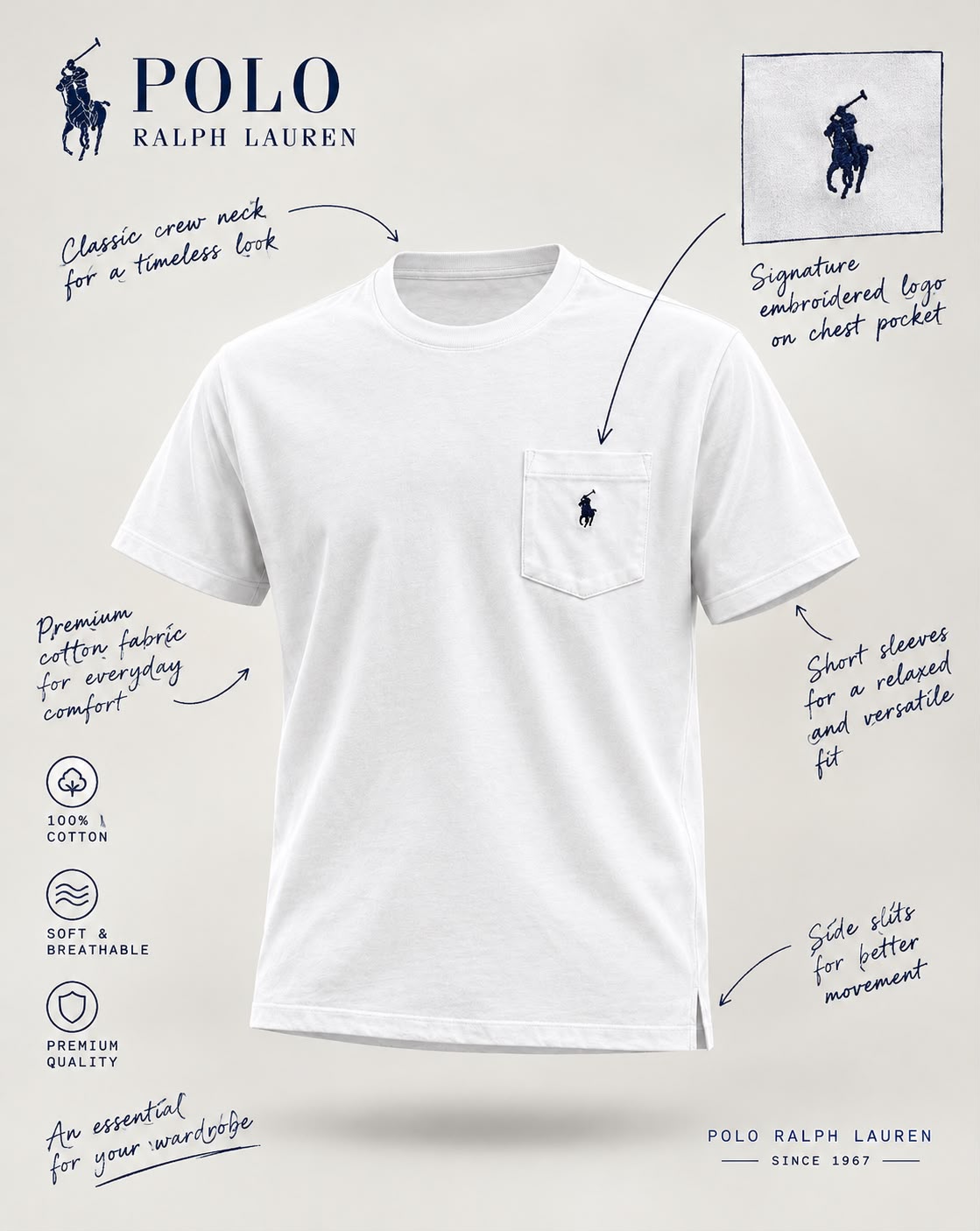 Classic Fit Jersey Pocket T-Shirt